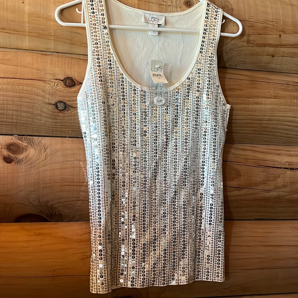 New Ann Taylor Sequin Top- small